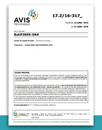 Avis Technique BATIFIBRE