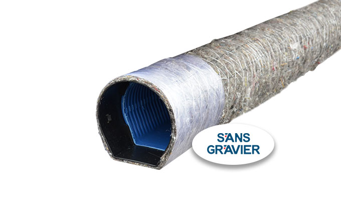 Drain Routier Autofibre enrobé fibre PP pose sans gravier