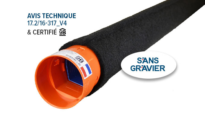 Drainage Fondation BATIFIBRE Sans Gravier sous avis technique et certifié QB