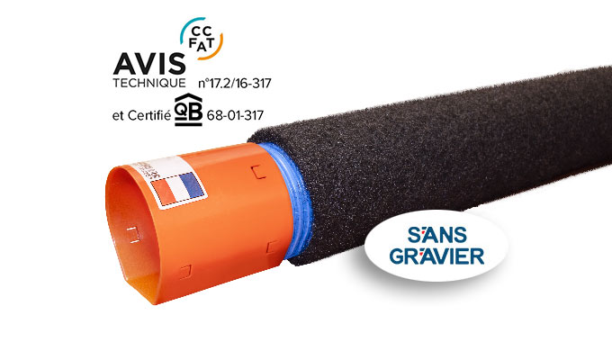 Drainage Fondation BATIFIBRE Sans Gravier sous avis technique et certifié QB