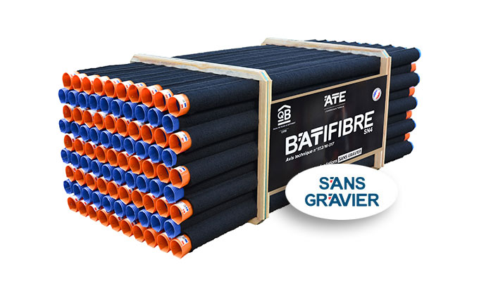 Drainage Fondation BATIFIBRE Sans Gravier sous ATEC palette