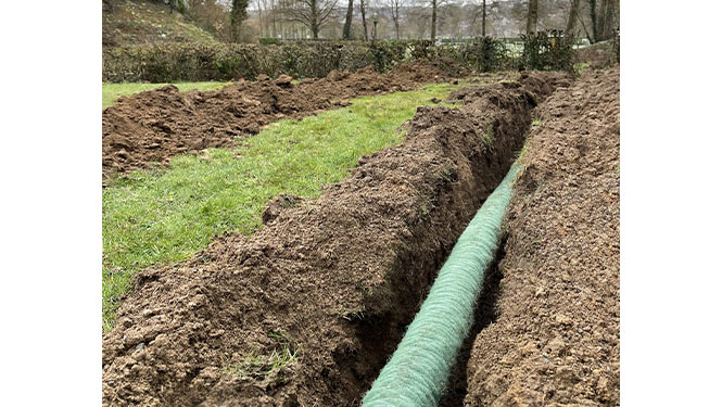 Drainage paysager Fiberdrain TP camping