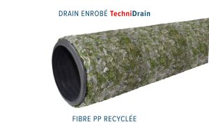 Drain routier enrobé TECHNIDRAIN Fibre PP recyclée