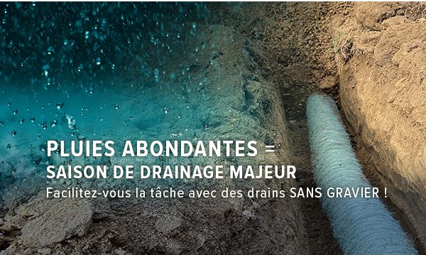 Pluies abondantes = drainage majeur