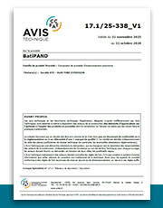 Avis Technique BATIPAND ATE
